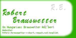 robert brauswetter business card